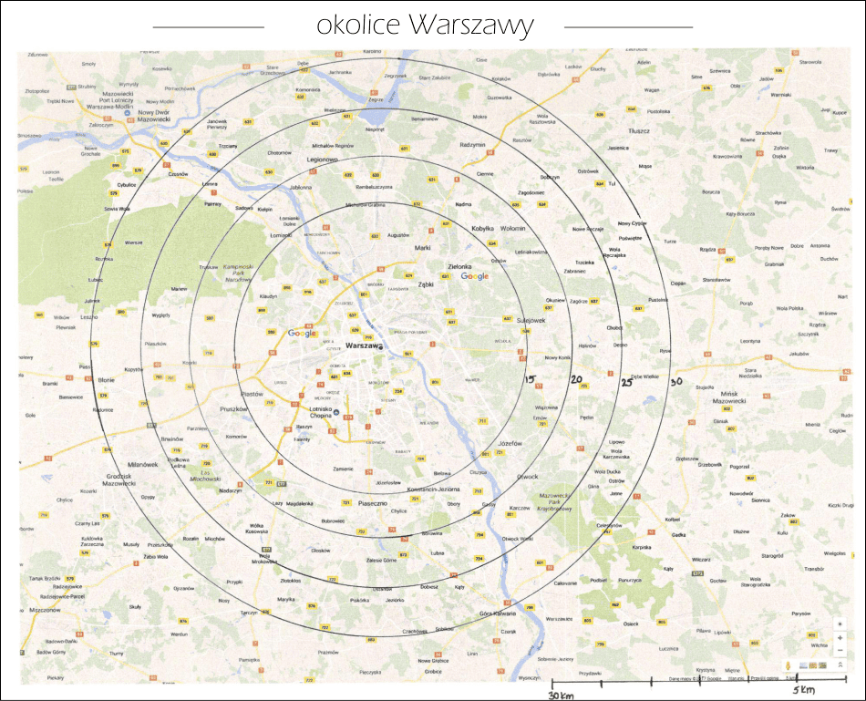 Ceny działek w okolicach Warszawy