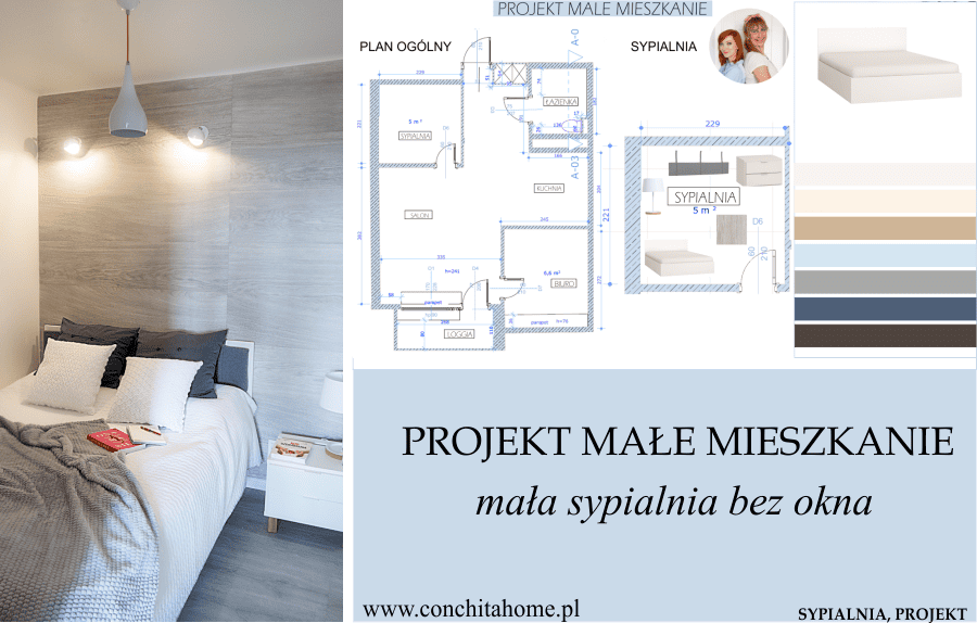 Projekt Mieszkanie 2 Mała Sypialnia Bez Okna Conchitahomepl