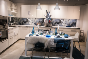 biało niebieska kuchnia